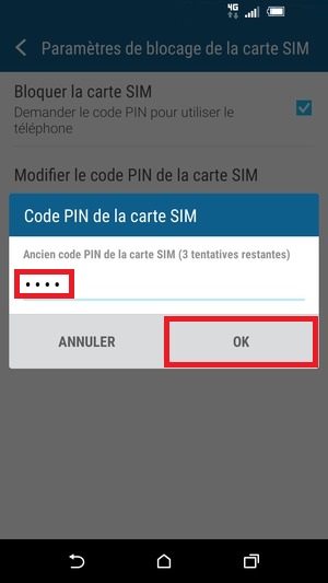 Changer le code PIN de son HTC Desire 620